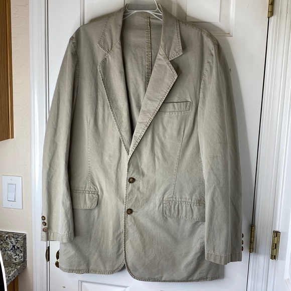 L.L. Bean Vintage Vintage L.L.Bean Coats 1912 Tan Pockets Inside Outside 42 tall - Picture 1 of 10